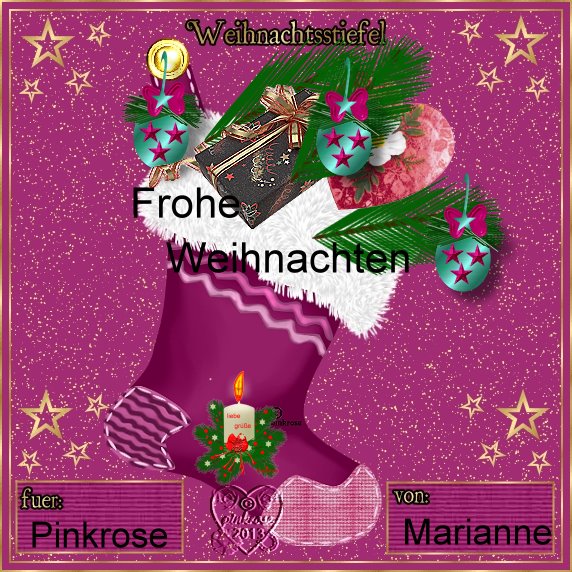 Liebe Marianne herzlichen Dank für den tollen Weihnachtsstiefel!